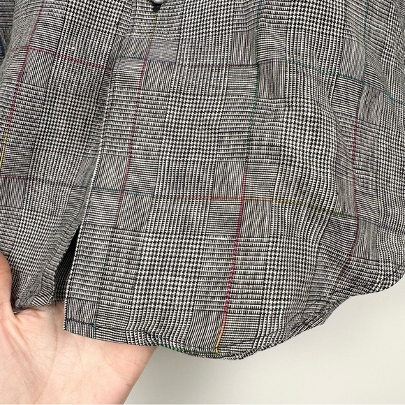 Vintage Saks Fifth Avenue Pure Linen Check Houndstooth Shirt - Picture 8 of 8